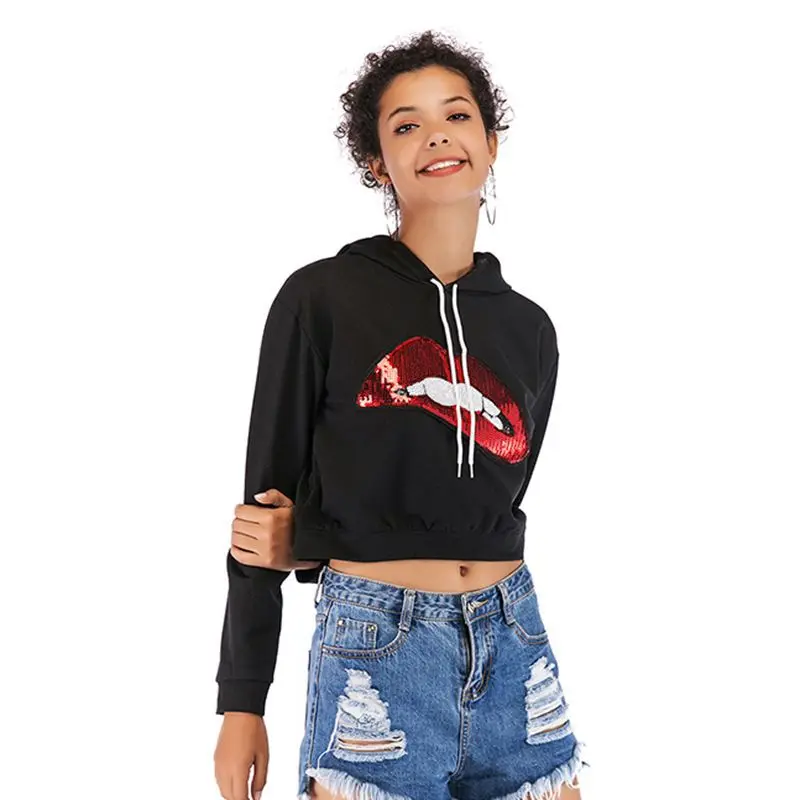 

2020 Custom Thick Fleece Crop Top Hoodies Tide Brand High Collar Pullover Tops