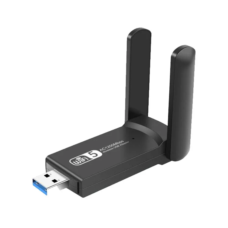 

HK-HHT Usb3.0 High Speed Interface Wifi Adapter Wireless Network Card Wifi Receiver Driver Free 2.4g+5g 1200mbps Computer Lan Card