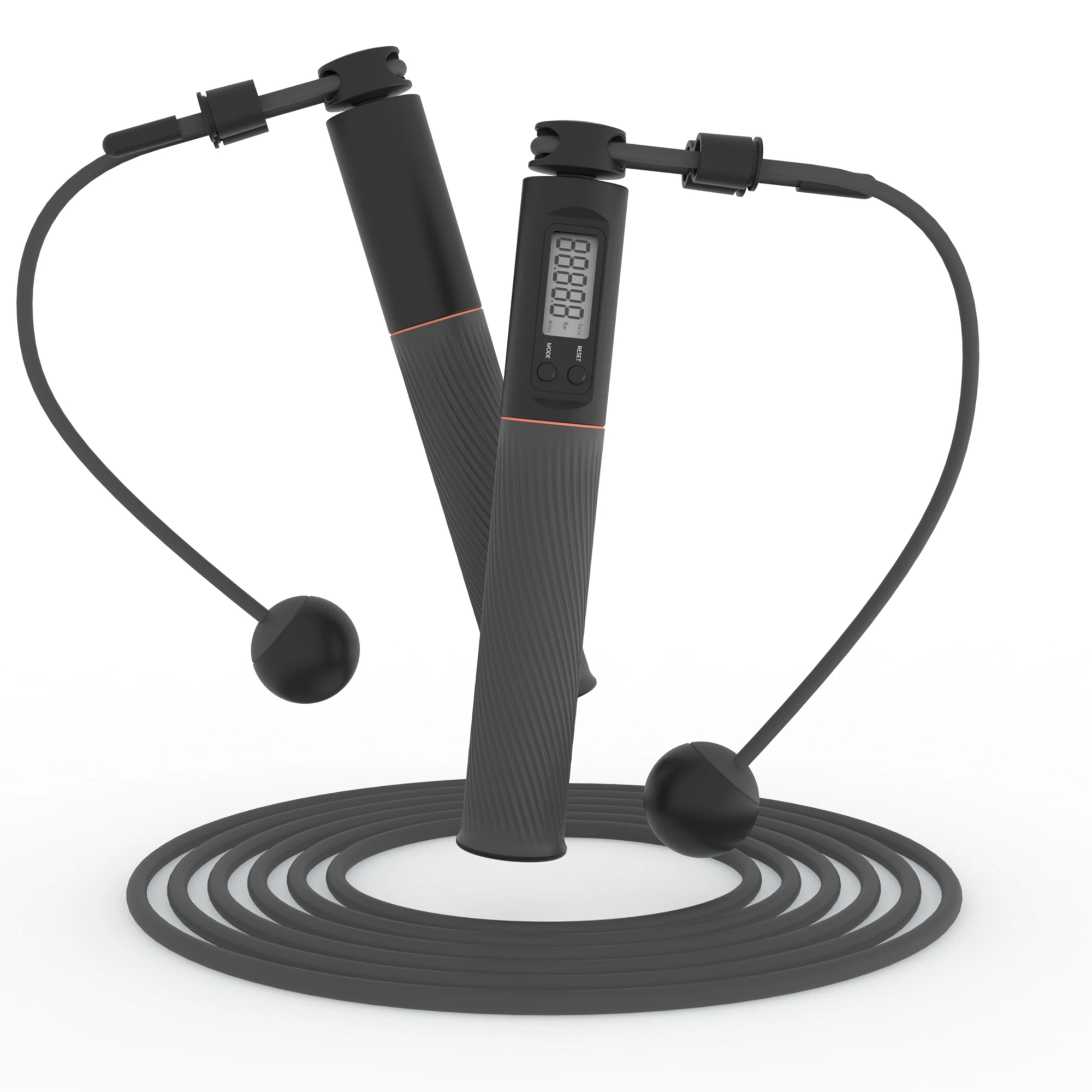 

Wholesale Adult electronic jumping counting exercise tool student training skipping rope, Black
