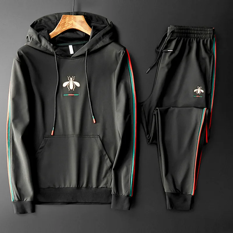 

Long Casual Hooded Pullover Sweater High Quality Slim Fitted Track Jogging Custom Sweat Suits, As the picture shows