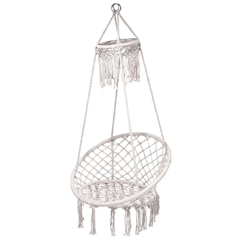 round rope hammock swing macrame hanging chair