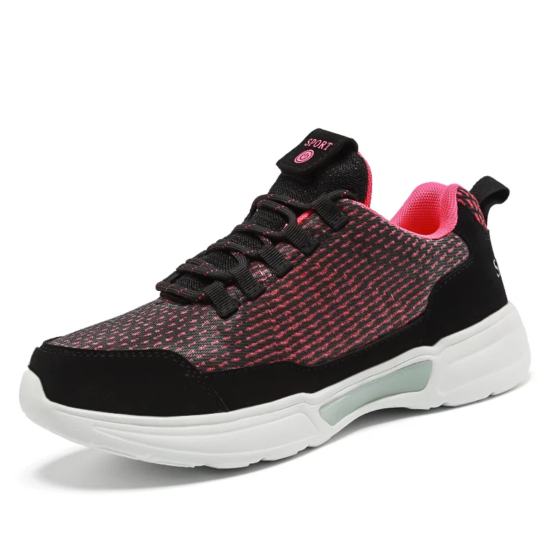 
2019 spring new flying woven fiber optic USB charging LED illuminating shoes 