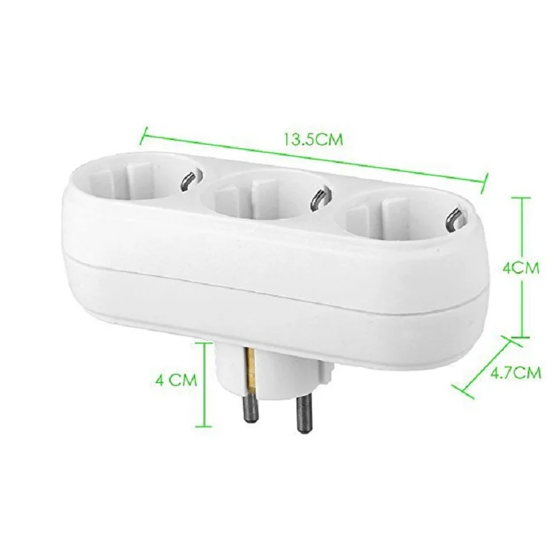 

EU standard Travel Adapter Electrical Plug European 1 to 3 Plug adaptor Euro to EU Plug Adaptor Power Adapter