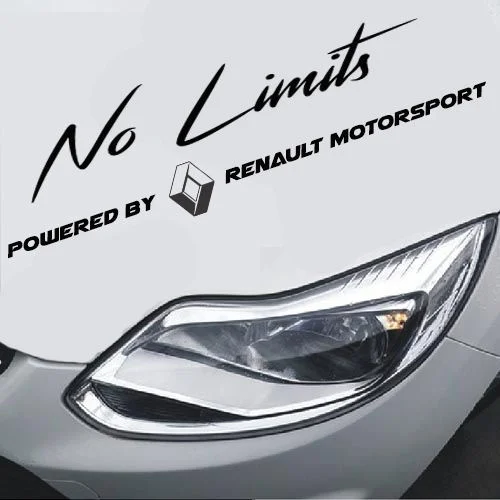 

No Limits powered by Renault Motorsport Sport Mind Aufkleber Vinyl Sticker bumper truck car sticker decal, 12 colors