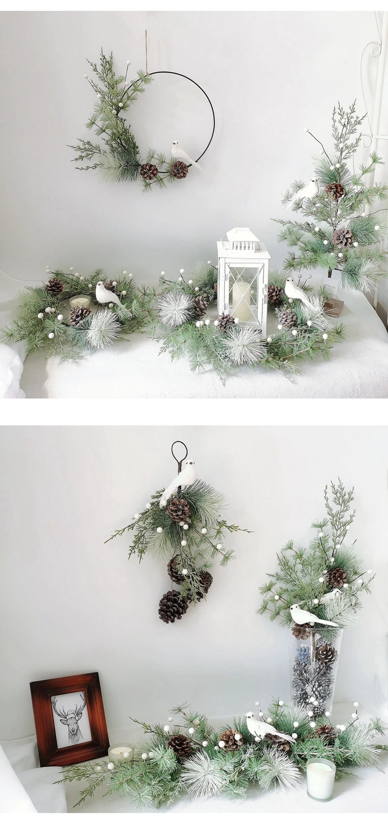 Artificial Tree Branch For Christmas Decoration Pine Needle Pick With
