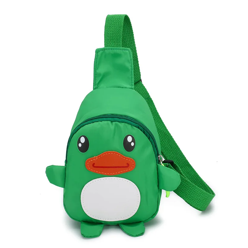 

Little Duck Cartoon Breast Chest Shoulder Bag Kids Cross Body Nylon Purses Diagonal Leisure Messenger Bag