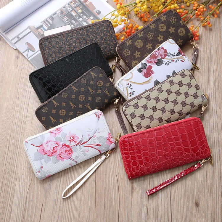 

Wholesale Stock Single Zipper Lady Purse Leather Women Wallet Mixed Batch Zero Purse, Colorful