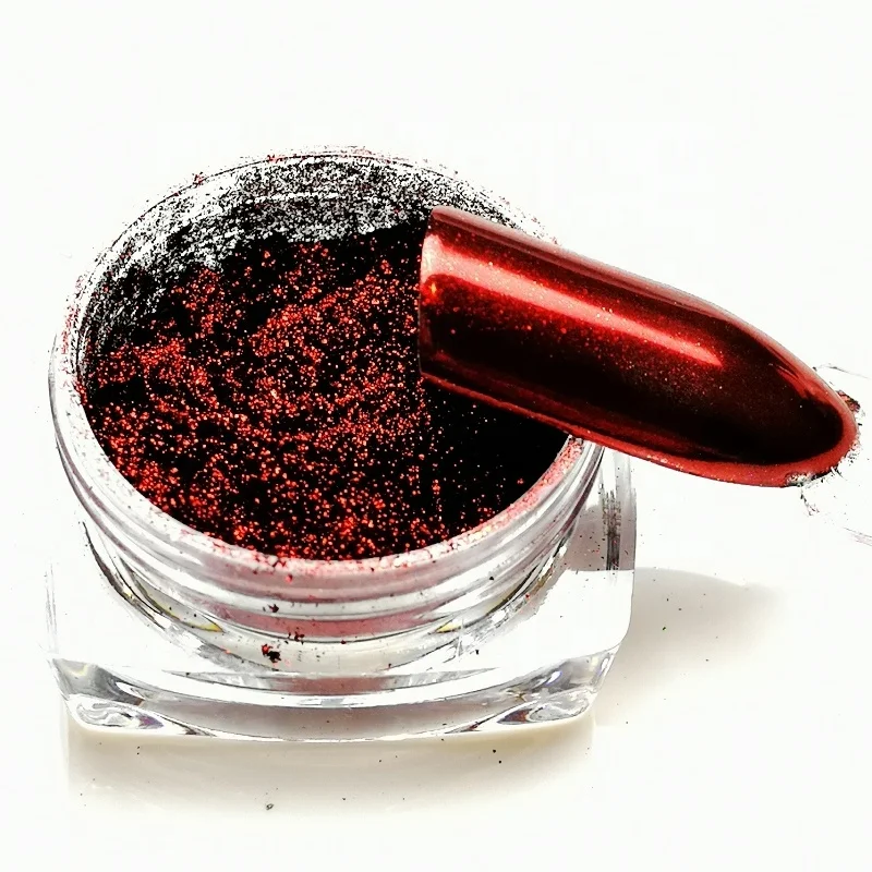 

chrome powder coating mirror effect Corrina Beauty Chrome Glitter Rub Pigment Powder chrome powder nail art, 24 colors