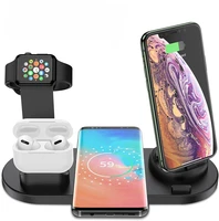 

New Design Fast Qi Wireless Charger 4 in 1 Wireless Charging Stand Dock Station for Apple Watch For iphone 11 pro max