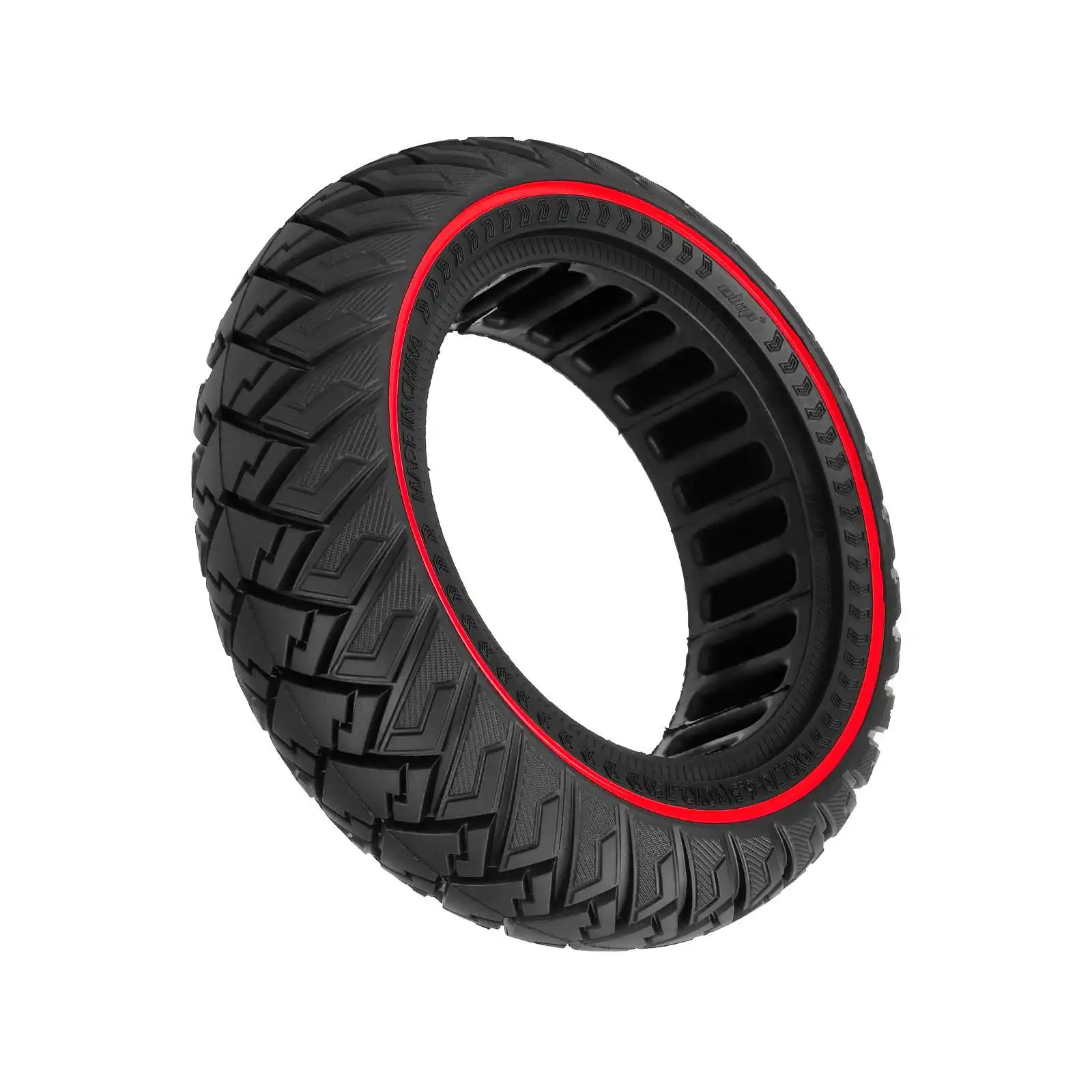 Ulip 10*2.70-6.5(10*2.75) Solid Off-Road Tire Red Circle Kugoo G-Booster G2 Pro Electric Scooter 10*2.75 Rubber Tyre Parts