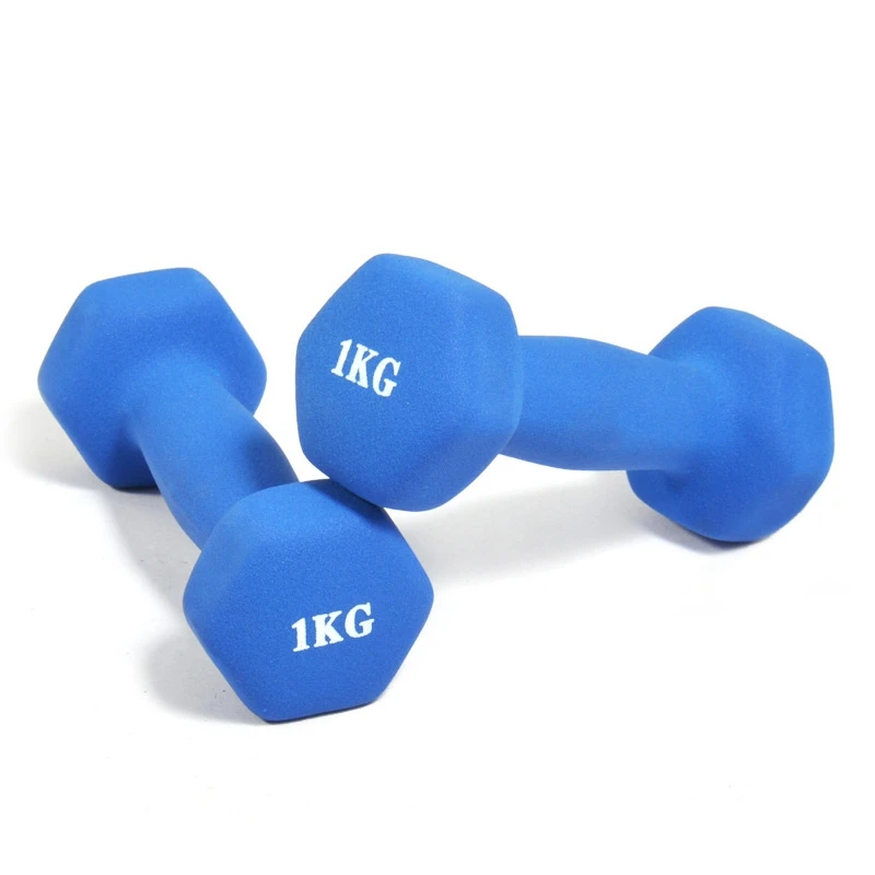 

Hot sales fitness equipment home hex neoprene dumbbell set for women and kids