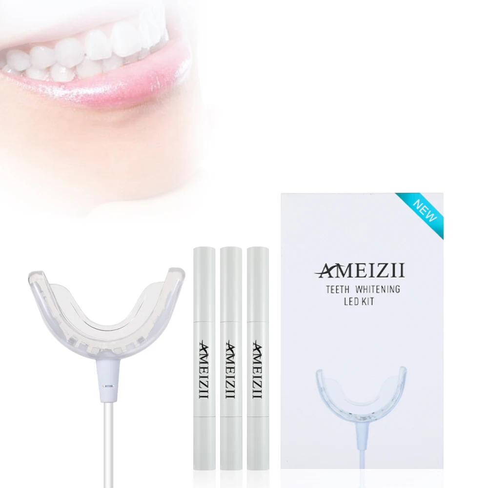 

Custom Logo Silicone Dental Tray LED Lamp Teeth Whitening Kit Home Professional Laser Tooth Bleaching Machine Blanqueador Dental