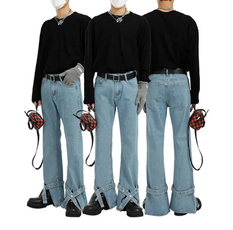 

Wholesale Custom Fashion Design High Waist Loose Plus Size Jeans For Men, Customized color