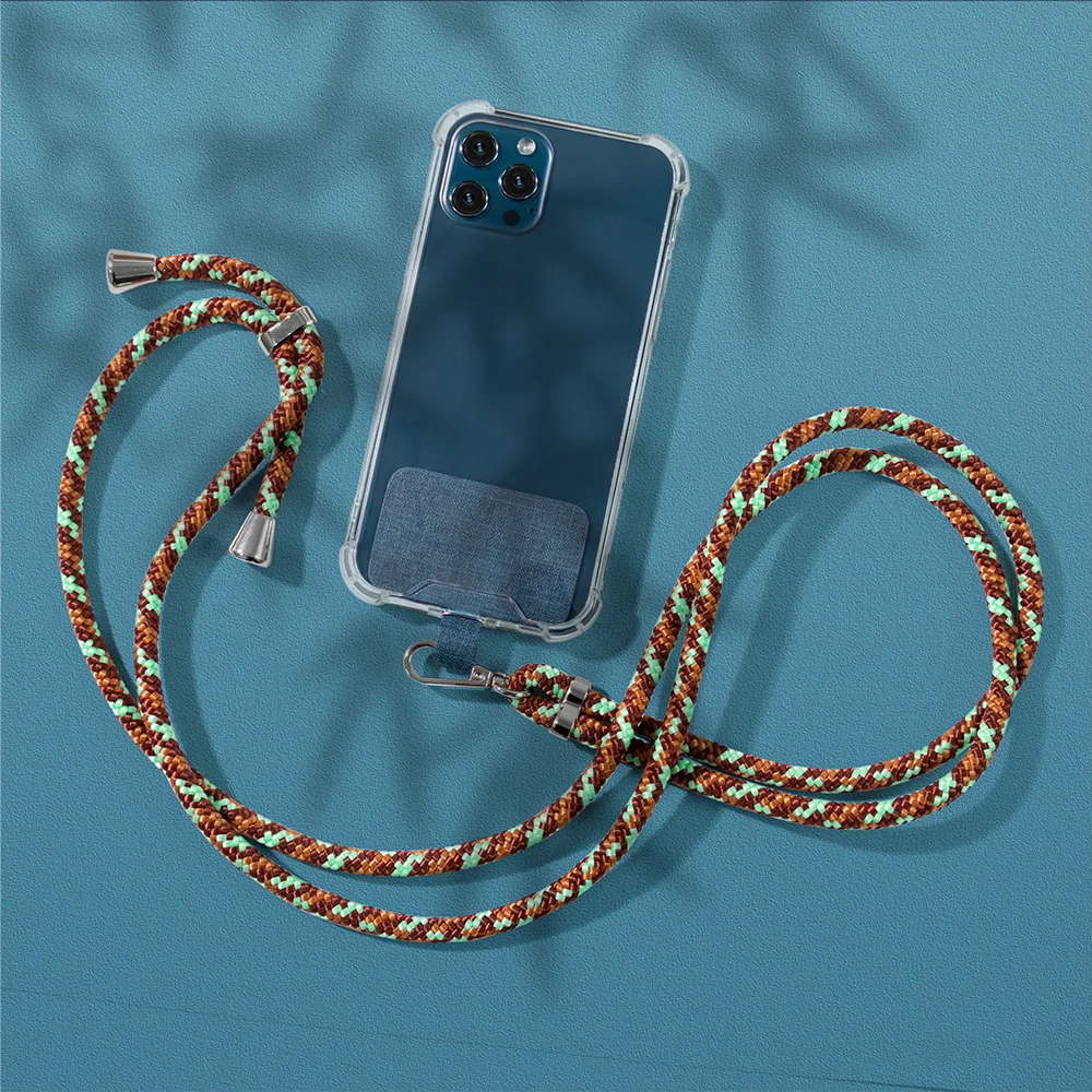 

Universal Phone Lanyard Nylon Durable Pads Adjustable Neck Crossbody Phone Card For Huawei P30, Two colors