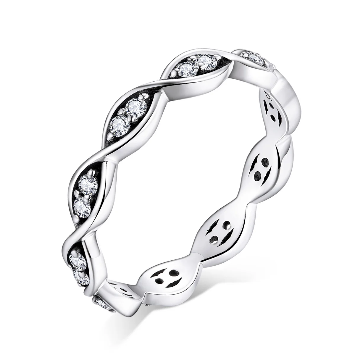 

SCR665 Simple Lines Cubic Zircon Pendant Finger Rings 925 silver Girls Jewelry