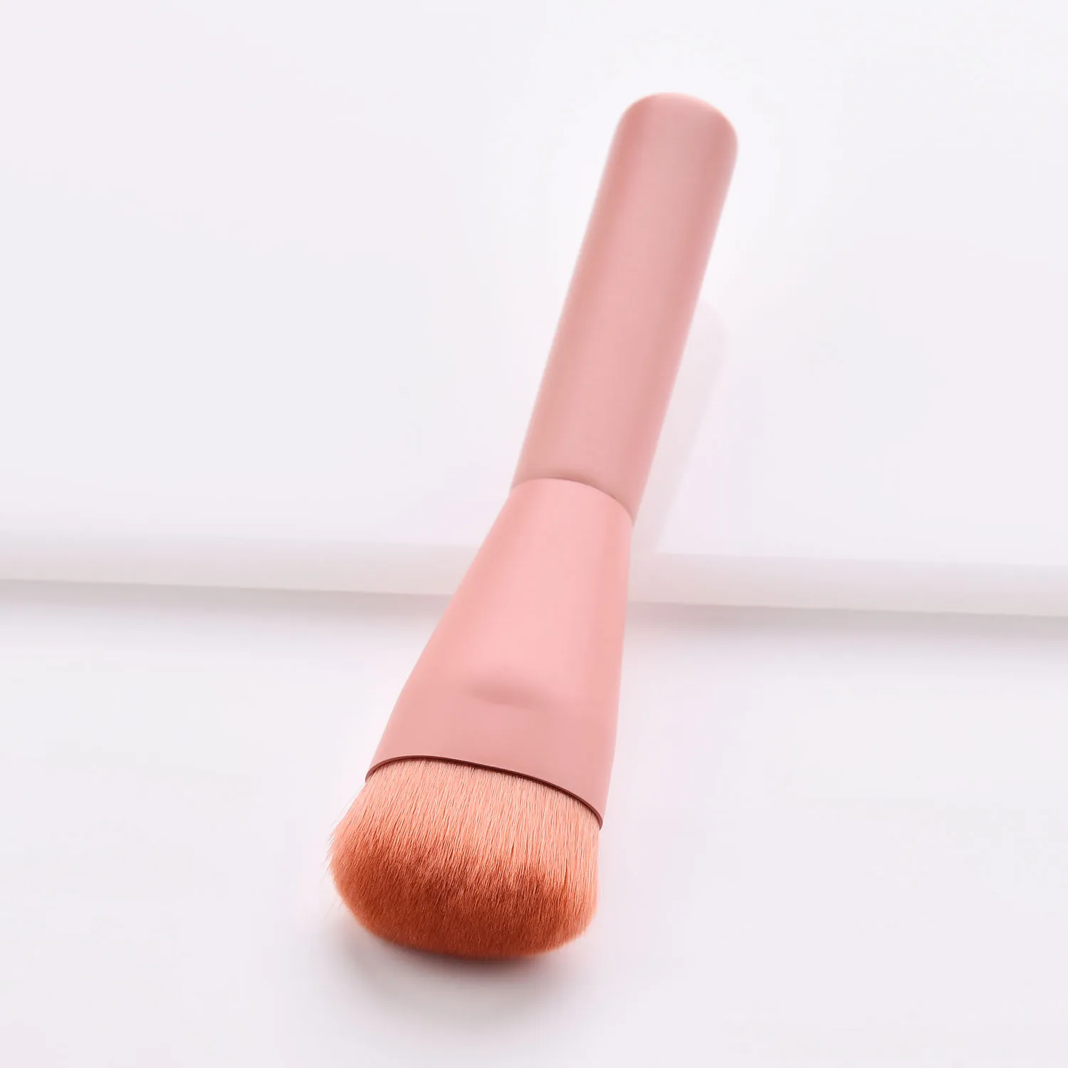 

Custom logo personalized wholesale price makeup brushes single make up brush full pink flat top powder blush makeup brush