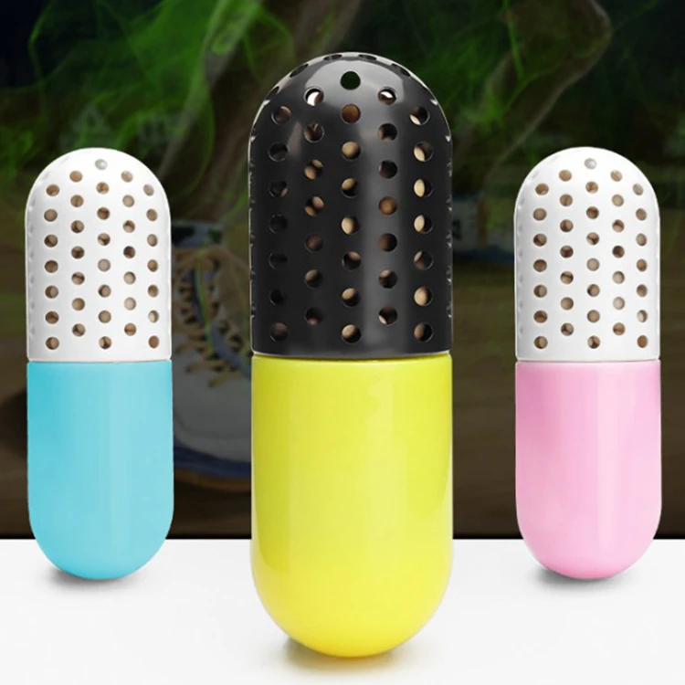 

Factory Supply Attractive Price Inside Rubber Capsule Private Label Shoe Deodorant, Yellow, pink, blue