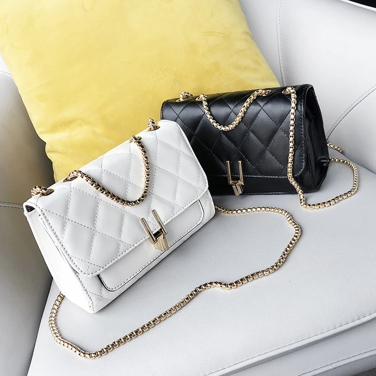 

Diamond Check Line Shoulder Bag Fashion Casual Chain Trendy Women Bag Korean Small Square Bag, 3 colors