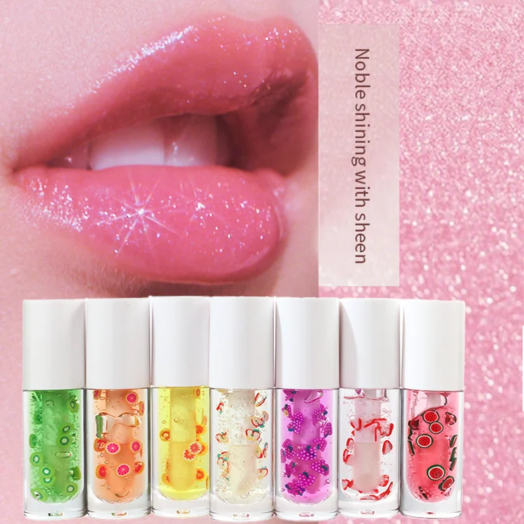 

Low MOQ Lip Oil Vegan Clear Gel Plumping Lipgloss Labels Custom Private Label Kids Nude Base Fruit Flavor Lip Gloss