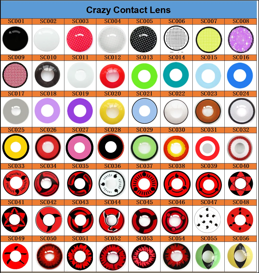 
Meetone best selling cosplay sharingan crazy contact lenses halloween 
