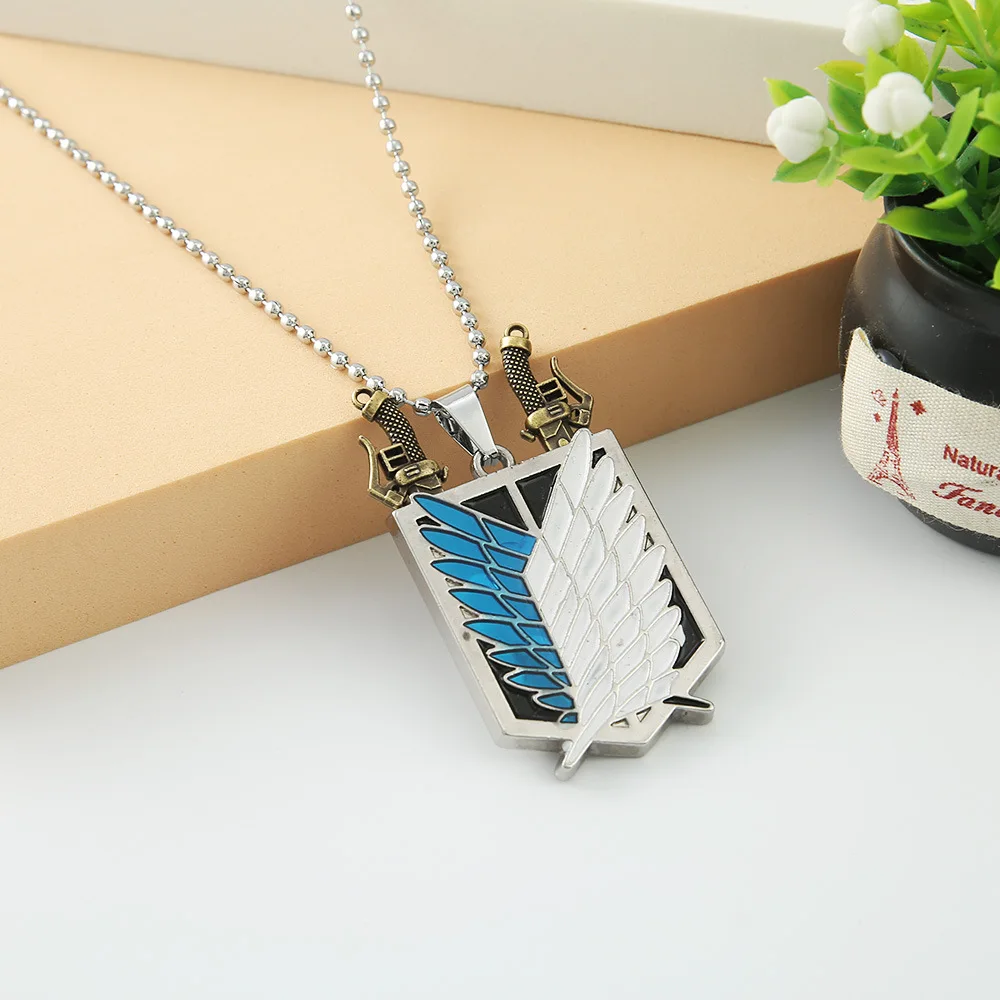 

2021 Hot Sale Fashion Charm Metal Necklace Allen Ellen Investigation Corps Souvenir Attack On Titan Necklace, Picture shows