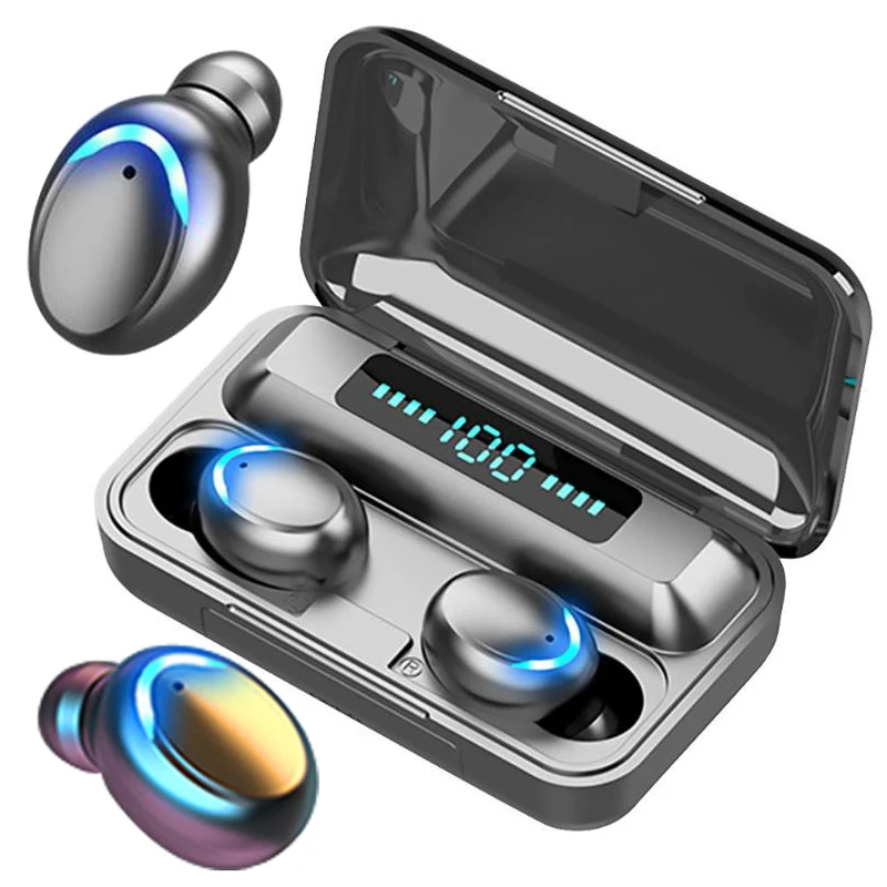 

True wireless sport waterproof earphone bluetooth 5.0 original pro headset F9 F9-5C mini tws earbuds for iPhone Samsung