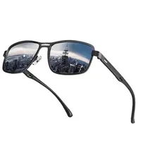 

B464 Men Polarized Lens Luxury Aviation Sun Glasses Vintage Classic Square Night Vision Goggles Driving Polarized Sunglasses