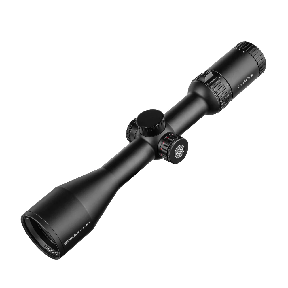 

SPINA Optics 2.5-10x50 IR SF Military Tactical Riflescope Glass Etched Reticle Turrets Lock Hunting Exit pupil Scope, Black