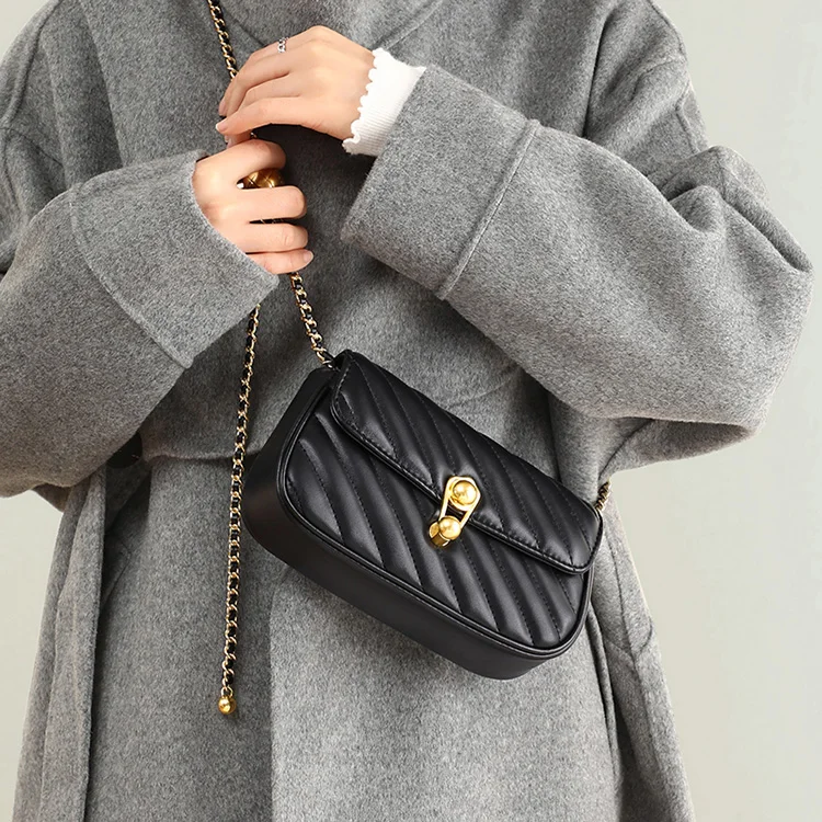 

Viney Wholesale Genuine Leather Fashion Chains Crossbody Bag Women Shoulder Luxury Bags Women Bags Ladies