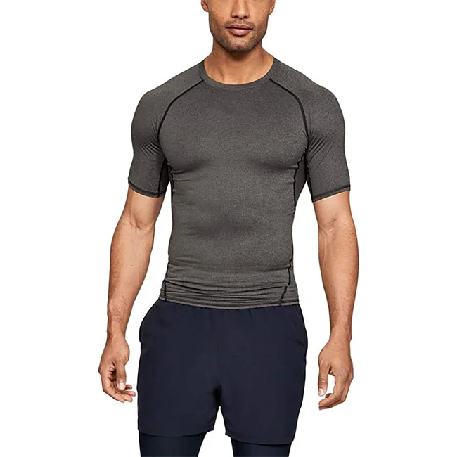 

Customize T Shirts fitness Tee Quick Dry Short Sleeve Compression Top Men T Shirt