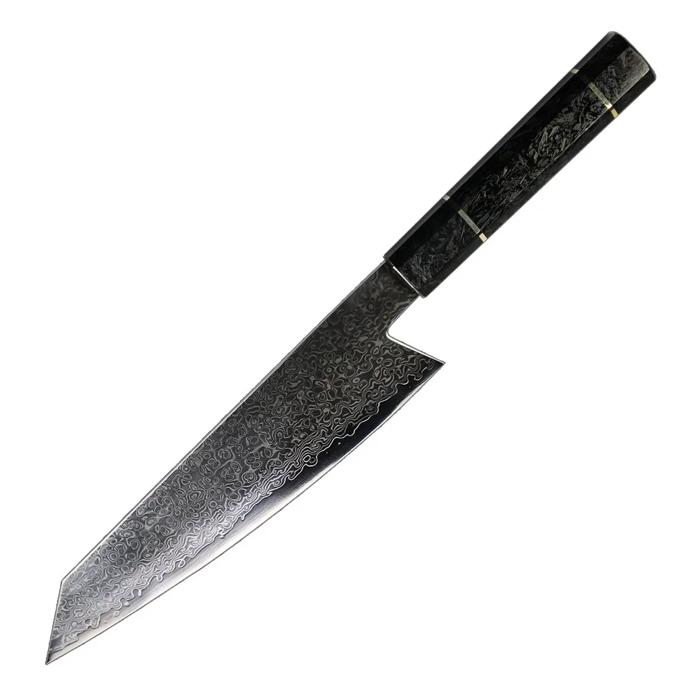 

8 Inch Damascus VG 10 Kitchen Knife set Japanese Kiritsuke Kitchen Knife with Carbon Fiber handle