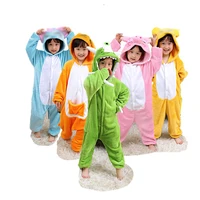 

Wholesale pajamas flannel children 100% polyester animal girls pajama for kids