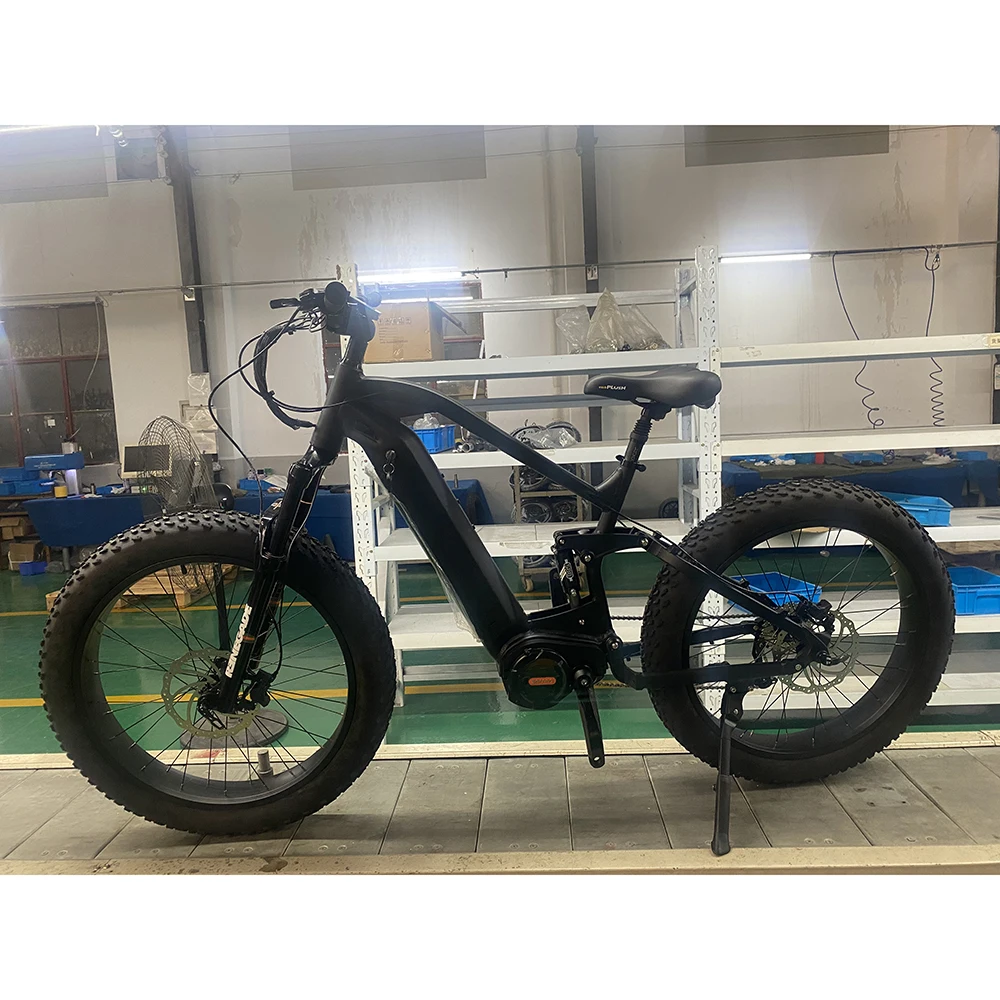 

aluminum electric full suspension ebike fat tire 1000w electric bike