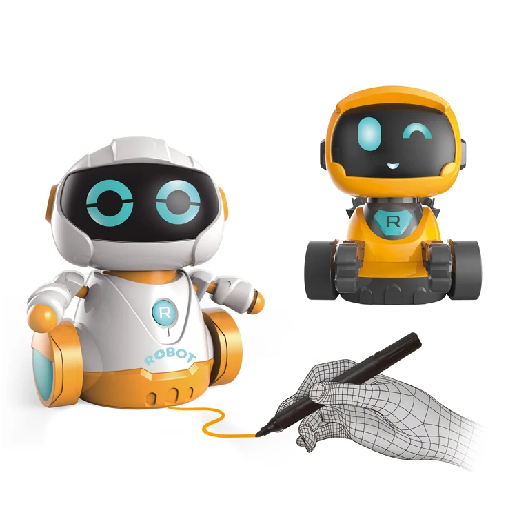 

Kidewan Set of 2 Novelty Magic Toy Electronic STEM Line Tracking Robot Inductive Sensor Toy Robot For Kids Boys