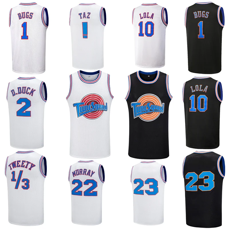 

Space Jam 10 Lola Bunny Bugs 1 Curry 30 Movie Film Basketball Jersey Clothing Wear Tshirt Top Quality Wholesale