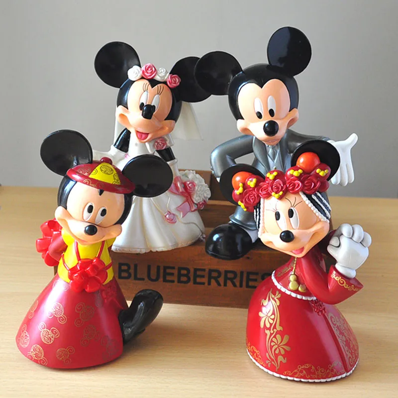 

Free Shipping 4pcs/set 6cm Mickey Minnie Mouse Action figures Toys Kids Gift Decorations, Colorful