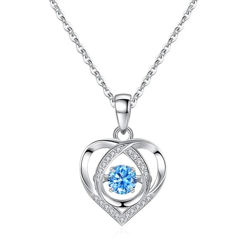 

2022 light luxury niche 520 Valentines Day birthday gift to girlfriend S 925 sterling silver beating heart necklace for woman