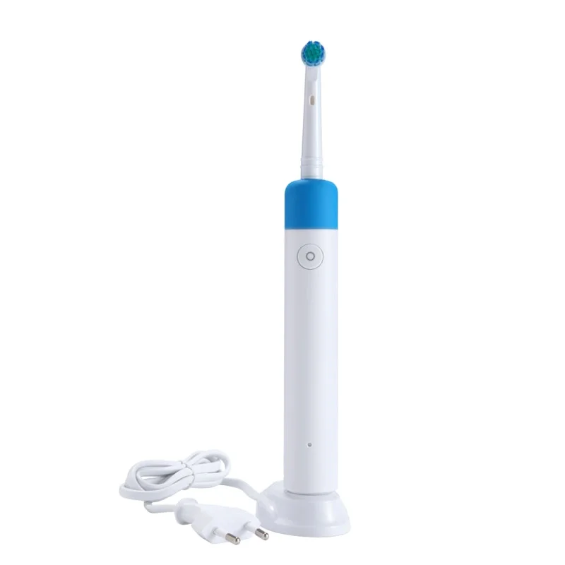 

Wireless Rechargeable Smart Teeth Clean and whiten Home Use Rotary Electric Toothbrush IPX7 Waterproof for Adult Use, Blue.pink