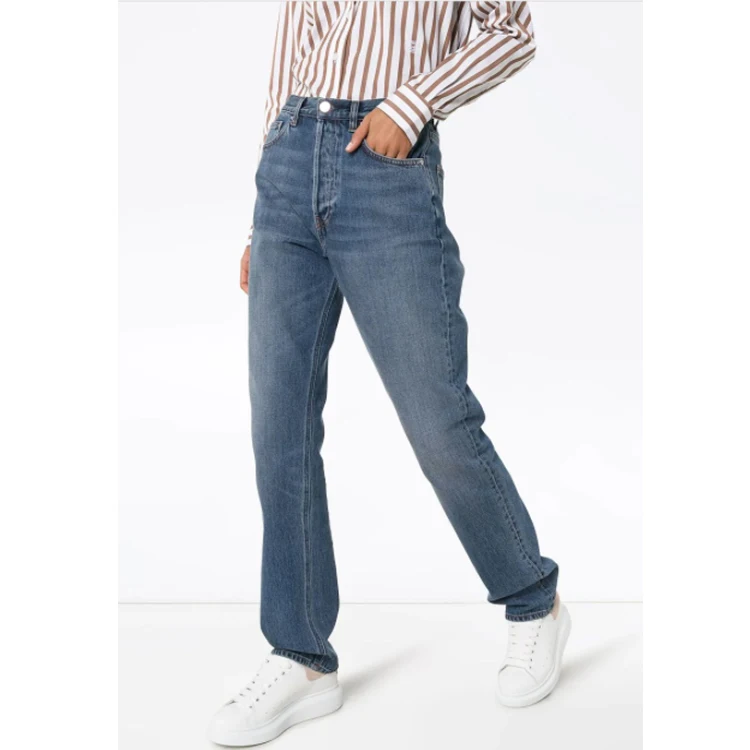 high waist jean trousers