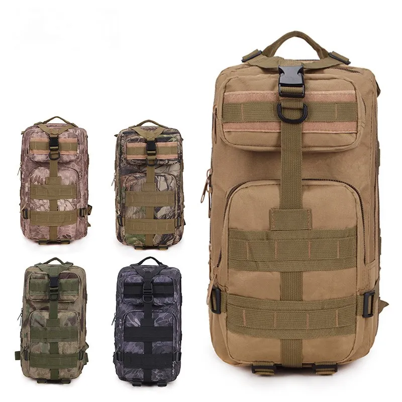 

Hot sale outdoor sports camouflage backpack army fan hiking with a 3P tactical backpack, Multi-color