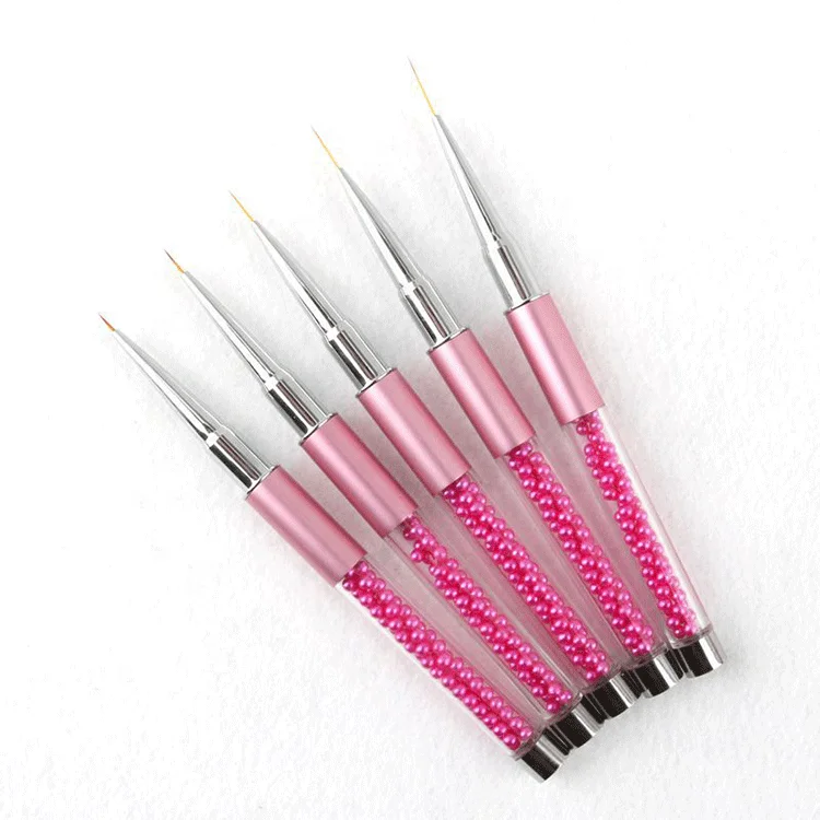 

Nail Detailing Flower Stripe Painting French Pink Nail Art Line Brush, Blue,black,white or accept customized