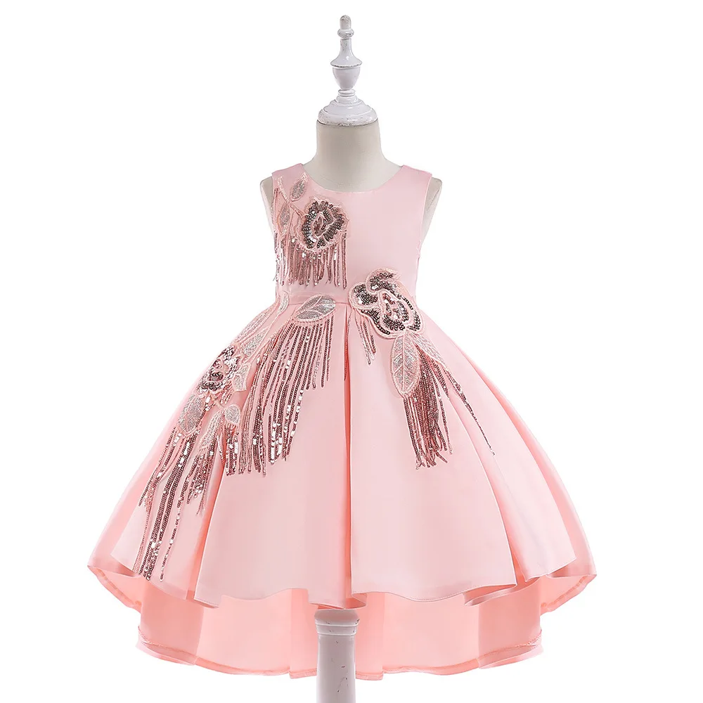 

Girls' Dresses Party Frocks Kids Prom Wedding Dress Children Wedding printing Garments, Picture shows