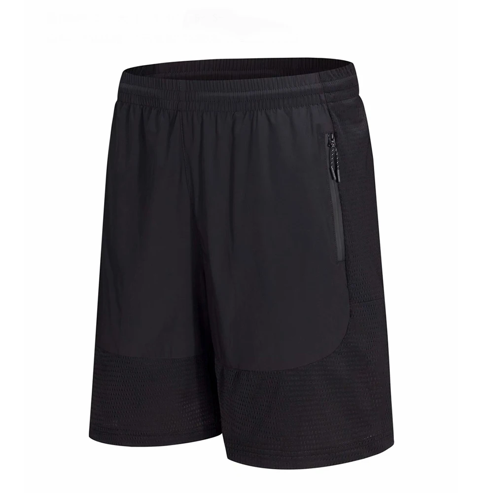 

2021 New Design Men's Athletic Running Shorts Quick Dry Mesh Liner Side Zipper Pocket sport Short Custom LOGO