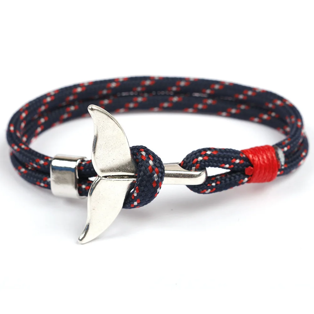 

Trend Man Bracelet Whale Tail Viking Bracelet Charms Handmade Red Rope Braclet for Men Charms Wristband String Jewelry Gift