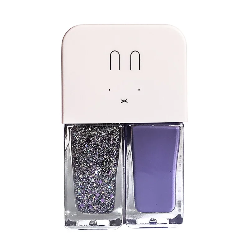 

DIY Nail Art Decoration No-bake 2In1Gemini Matte Glitter Sequins Long Lasting Nail Polish Set, 30 colors