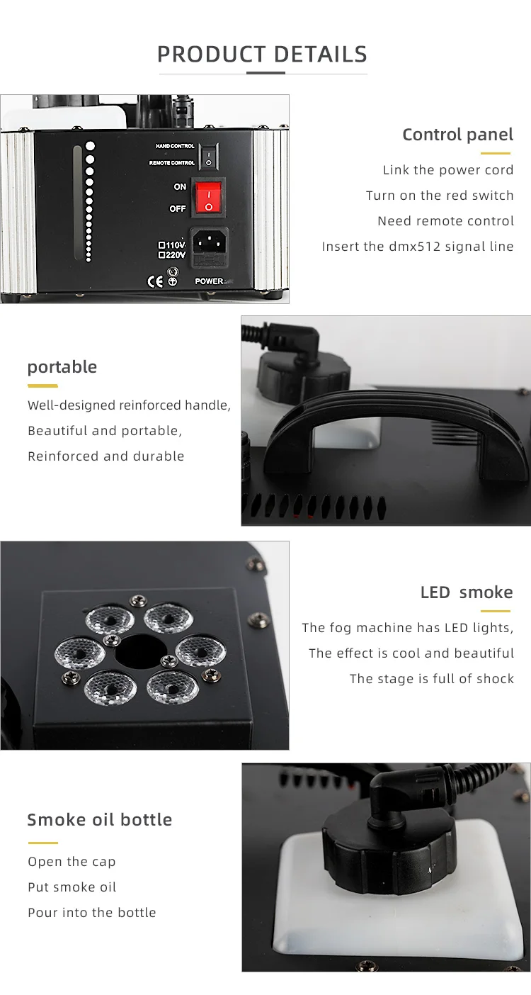  Special Effects For Wedding Party Led Black Stage Ground 900W Fog Smoke Machine DJ Power Vertical Fog Machine Fogger Machine