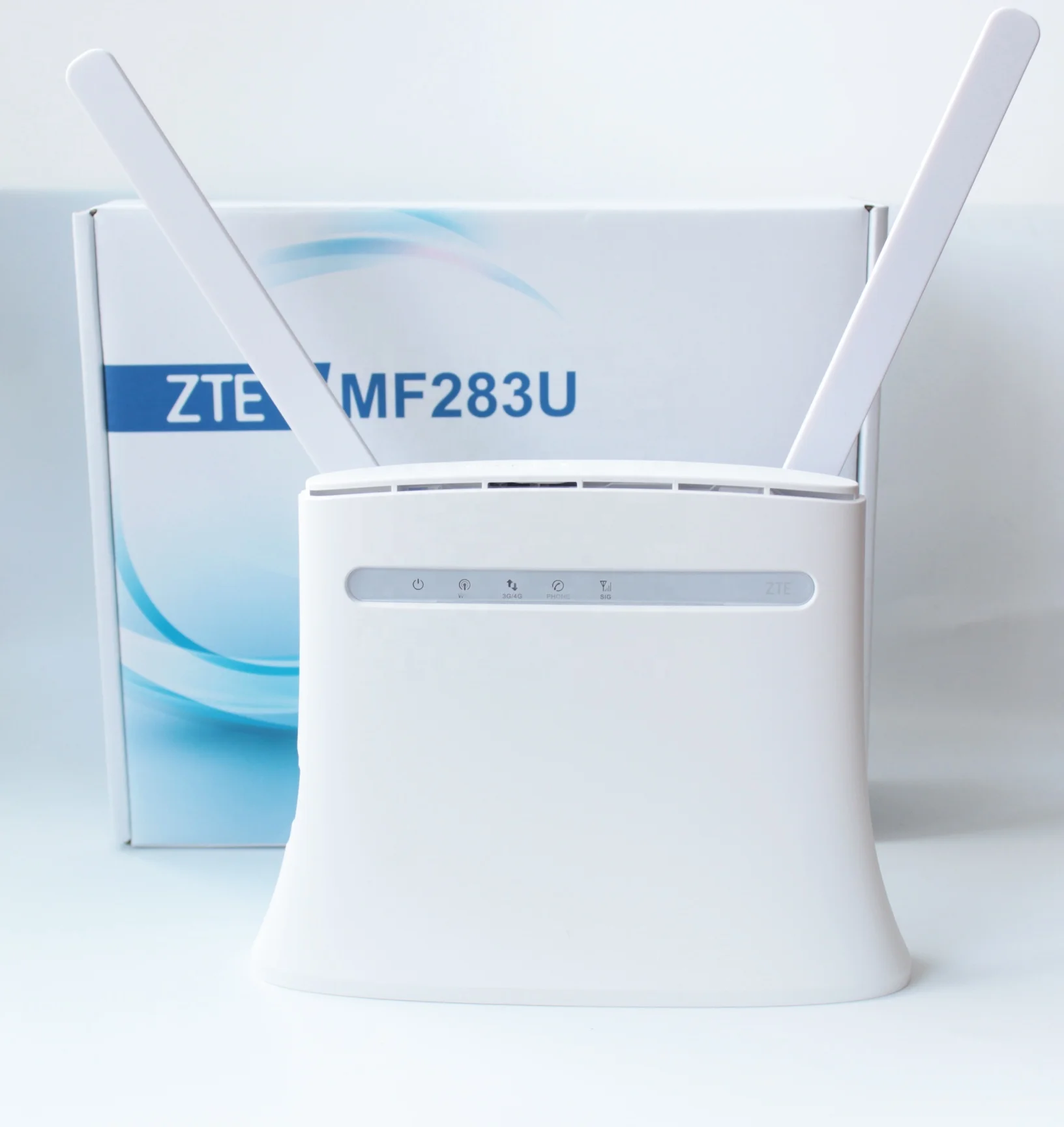 

Unlocked ZTE MF283U with antenna 4G Original cpe router with sim card slot router mf283u wireless router, White