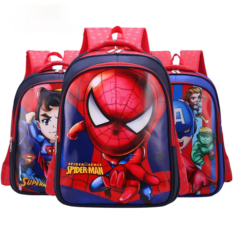 

Hot Sale Cartoon Schoolbags Boys Superhero Book bags School Bags Backpack for Kids