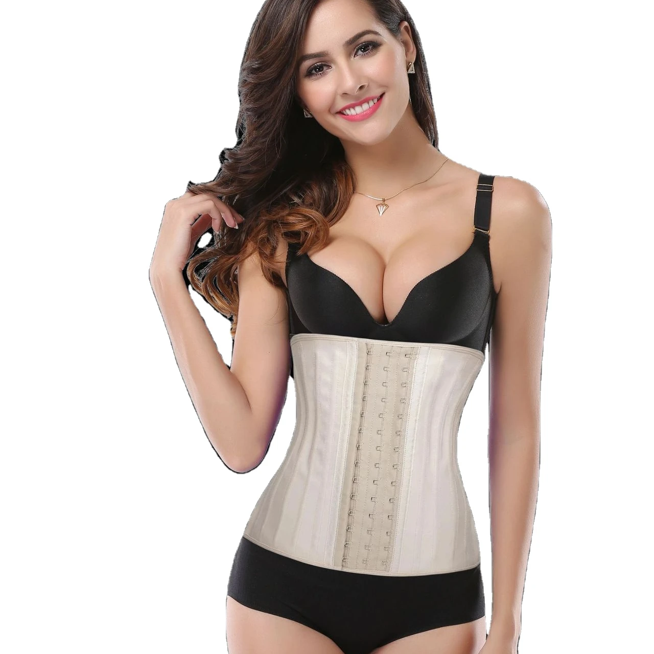 

Latex Women's Waist Trainer Corset Slimming lose weight seamless Body Shaper, Black,skin