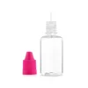 New arrival blind triangle 30ml childproof cap e juice dropper bottle with long thin tip